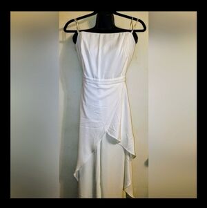 City Chic White Strapless Sexy Flowy Romper Sz 16